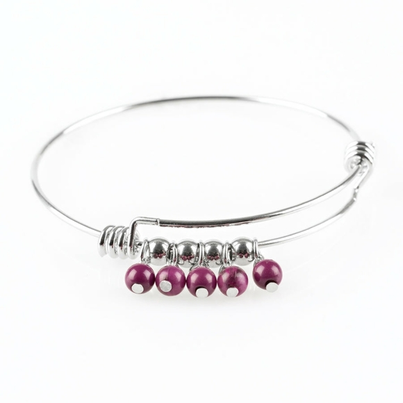 Paparazzi Bangle Bracelet - Purple - Picture 3 of 3